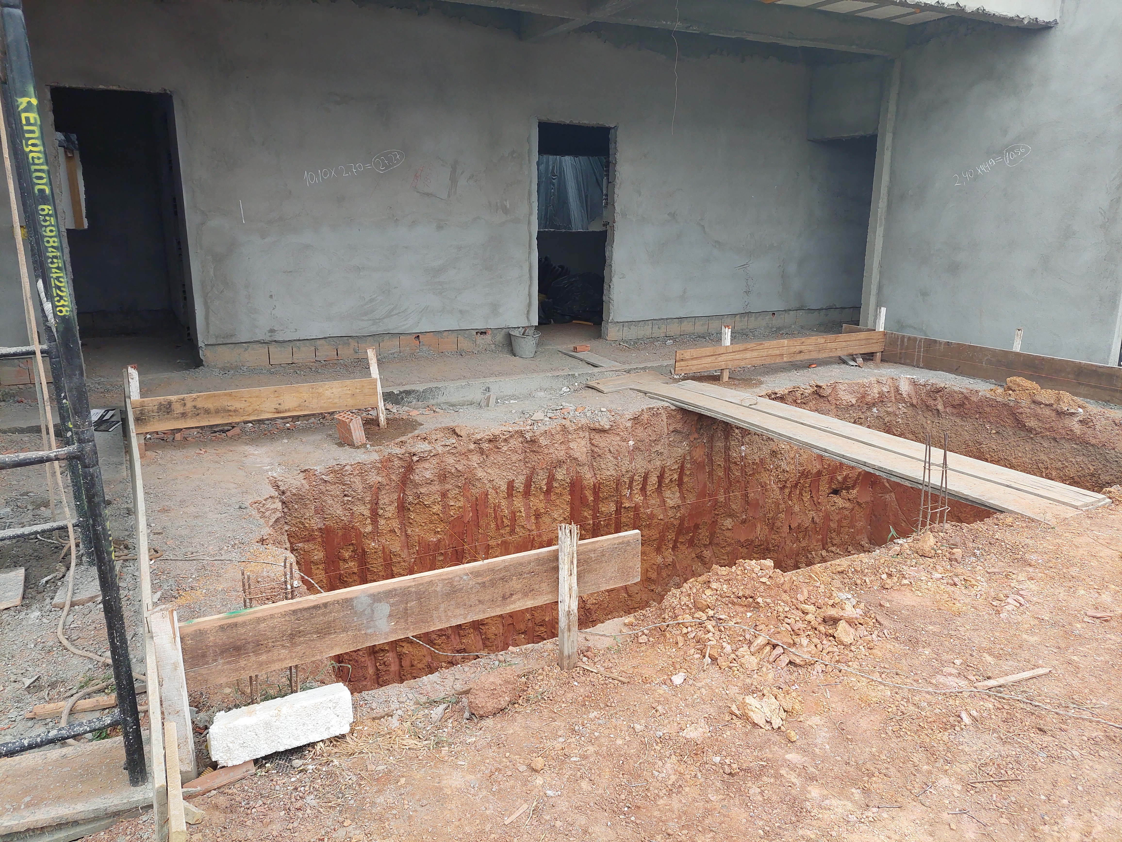 Reforma residencial em execução